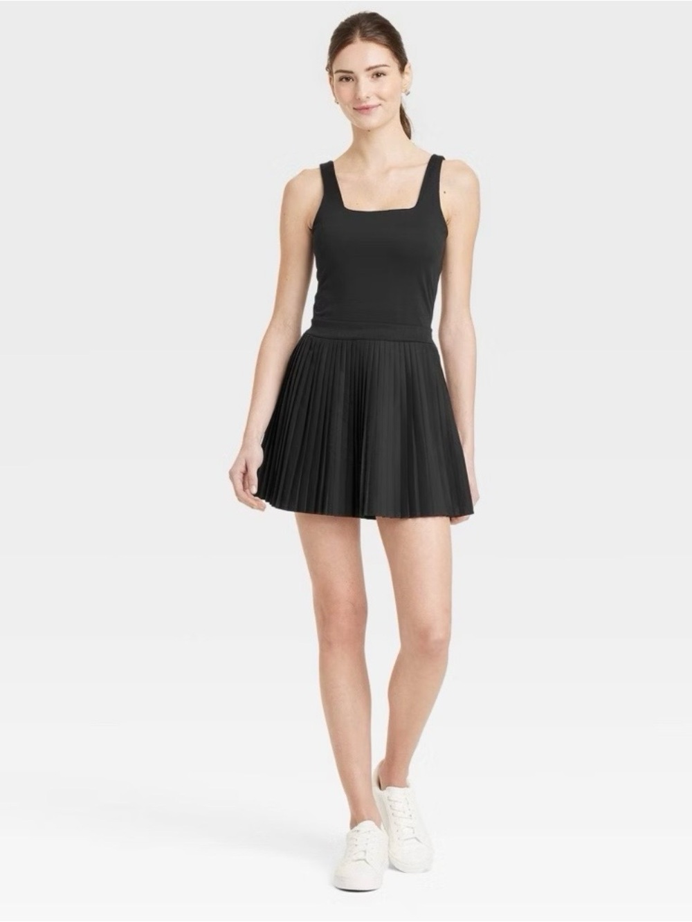 All In Motion Black Pleated Athletic Dress with Built in Shorts, NWT Small